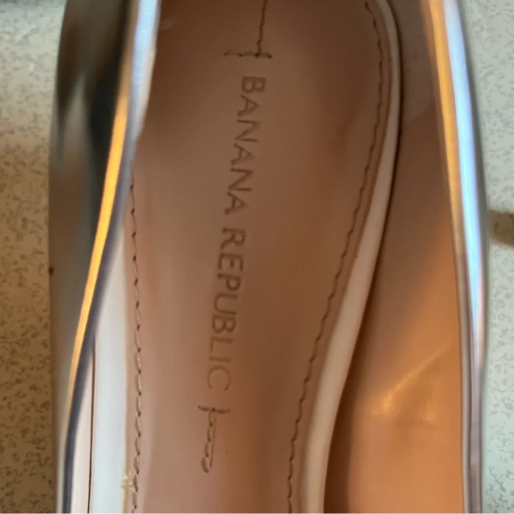 Banana Republic Shiny Silver Heels - Picture 5 of 6